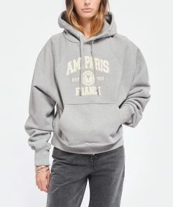 AMI PARIS Sweatshirt Unisexe Coton Biologique Gris Chiné -Boutique MAJESTIC FILATURES unnamed file 1571