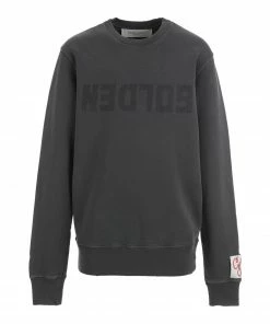 GOLDEN GOOSE Sweatshirt Golden Homme Coton Gris Anthracite