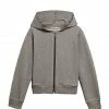 GOLDEN GOOSE Sweatshirt Enfant Zip Star Coton Gris Doré -Boutique MAJESTIC FILATURES unnamed file 1576