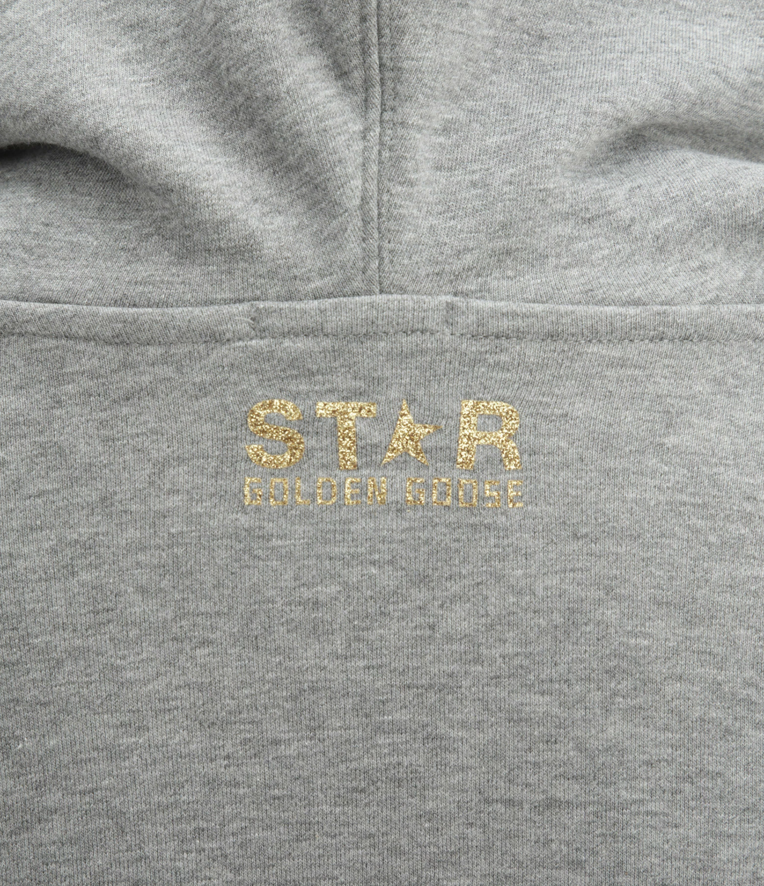 GOLDEN GOOSE Sweatshirt Enfant Zip Star Coton Gris Doré 5 GOLDEN GOOSE Sweatshirt Enfant Zip Star Coton Gris Doré – Image 3