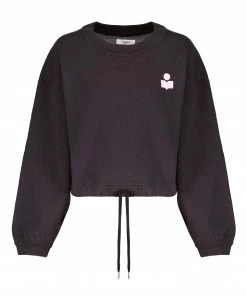 ISABEL MARANT ÉTOILE Sweatshirt Margo Coton Noir Délavé