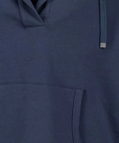 Alternative view of HANA SAN Sweatshirt Hoodie Pol Coton Bleu Nuit