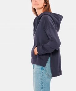 HANA SAN Sweatshirt Hoodie Pol Coton Bleu Nuit -Boutique MAJESTIC FILATURES unnamed file 1601
