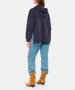 HANA SAN Sweatshirt Hoodie Pol Coton Bleu Nuit -Boutique MAJESTIC FILATURES unnamed file 1603
