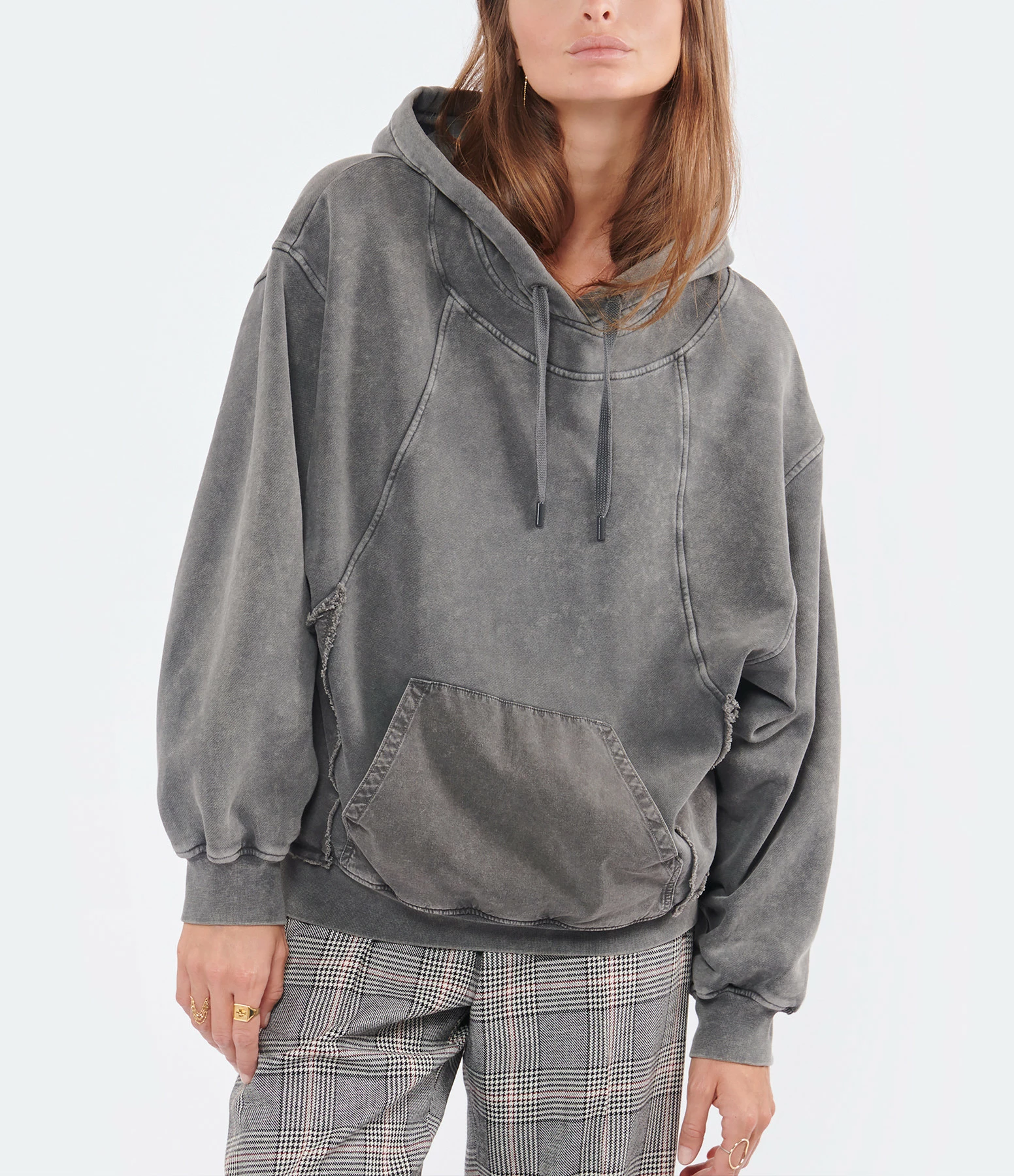 SEE BY CHLOE Sweatshirt Coton Gris 5 SEE BY CHLOE Sweatshirt Coton Gris – Image 3