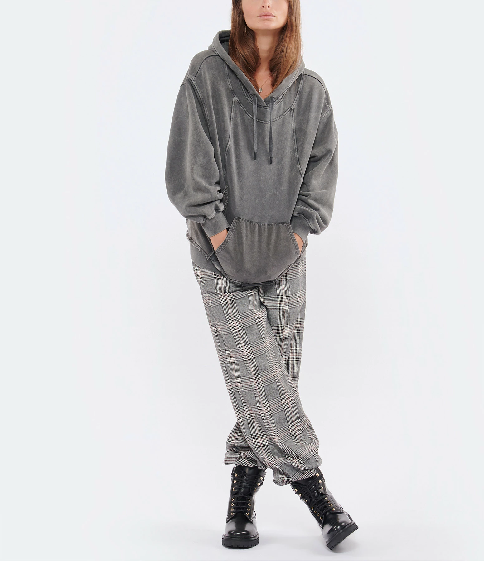 SEE BY CHLOE Sweatshirt Coton Gris 6 SEE BY CHLOE Sweatshirt Coton Gris – Image 4