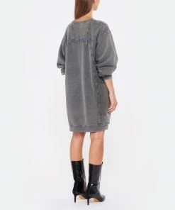 SEE BY CHLOE Robe Sweatshirt Long Coton Gris 9 SEE BY CHLOE Robe Sweatshirt Long Coton Gris -Boutique MAJESTIC FILATURES unnamed file 1612