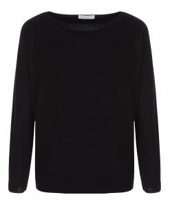 MAJESTIC FILATURES Pull Col Bateau Cachemire Noir