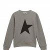 GOLDEN GOOSE Sweatshirt Enfant Star Coton Gris Noir -Boutique MAJESTIC FILATURES unnamed file 1641