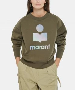 ISABEL MARANT ÉTOILE Sweatshirt Mobyli Coton Kaki -Boutique MAJESTIC FILATURES unnamed file 1669