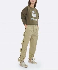 ISABEL MARANT ÉTOILE Sweatshirt Mobyli Coton Kaki -Boutique MAJESTIC FILATURES unnamed file 1670