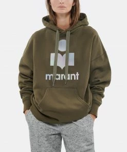 ISABEL MARANT ÉTOILE Sweatshirt Mansel Coton Kaki -Boutique MAJESTIC FILATURES unnamed file 1685