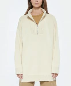 CLOSED Sweatshirt Zip Coton Écru -Boutique MAJESTIC FILATURES unnamed file 1702