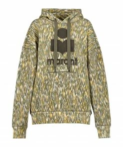 ISABEL MARANT ÉTOILE Sweatshirt Mansel Coton Imprimé Kaki