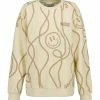 GANNI Sweatshirt Software Isoli Imprimé Beige