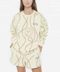 GANNI Sweatshirt Software Isoli Imprimé Beige -Boutique MAJESTIC FILATURES unnamed file 1717 scaled