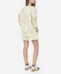 GANNI Sweatshirt Software Isoli Imprimé Beige -Boutique MAJESTIC FILATURES unnamed file 1719 scaled