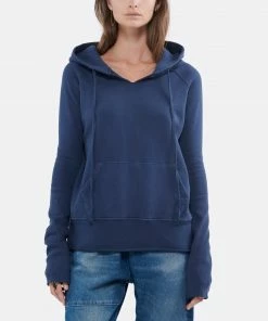 NILI LOTAN Sweatshirt Janie Coton Bleu Canard -Boutique MAJESTIC FILATURES unnamed file 1739 scaled