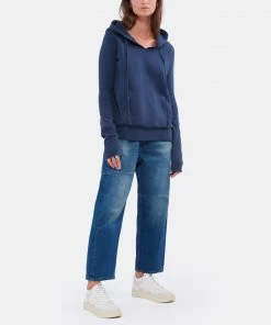 NILI LOTAN Sweatshirt Janie Coton Bleu Canard -Boutique MAJESTIC FILATURES unnamed file 1741 scaled