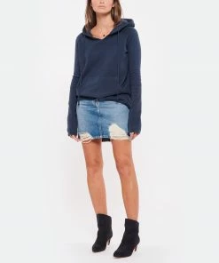 NILI LOTAN Sweatshirt Janie Coton Bleu Canard -Boutique MAJESTIC FILATURES unnamed file 1743