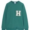 HALFBOY Sweatshirt Crew Over Patch Coton Vert -Boutique MAJESTIC FILATURES unnamed file 1760