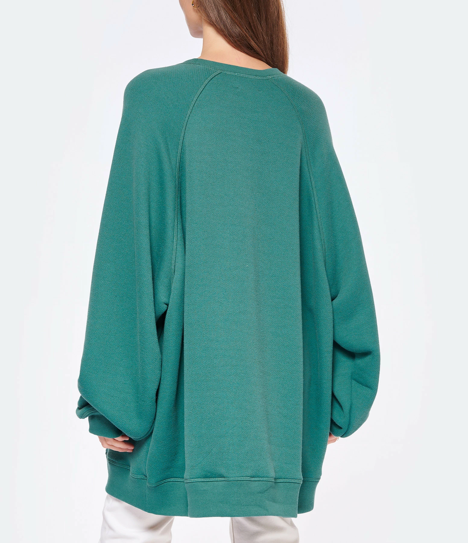 HALFBOY Sweatshirt Crew Over Patch Coton Vert 6 HALFBOY Sweatshirt Crew Over Patch Coton Vert – Image 4