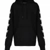 GOLDEN GOOSE Sweatshirt Hoodie Homme Star Coton Noir Blanc