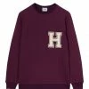 HALFBOY Sweatshirt Crew Over Patch Coton Violet -Boutique MAJESTIC FILATURES unnamed file 1766