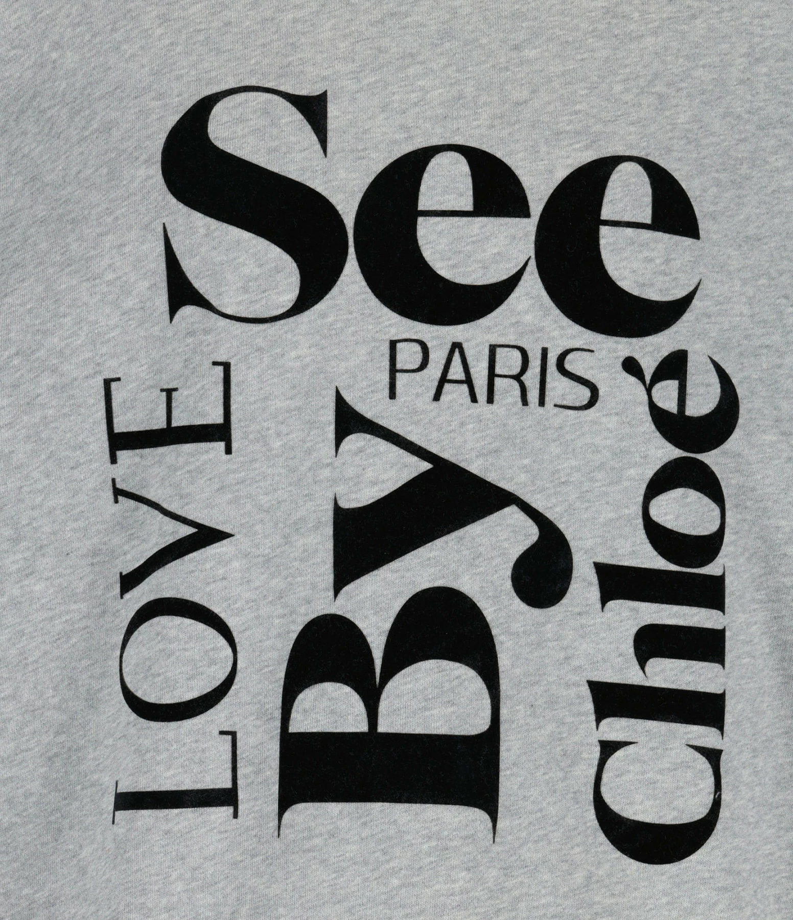 SEE BY CHLOE Sweatshirt Coton Gris 4 SEE BY CHLOE Sweatshirt Coton Gris – Image 2