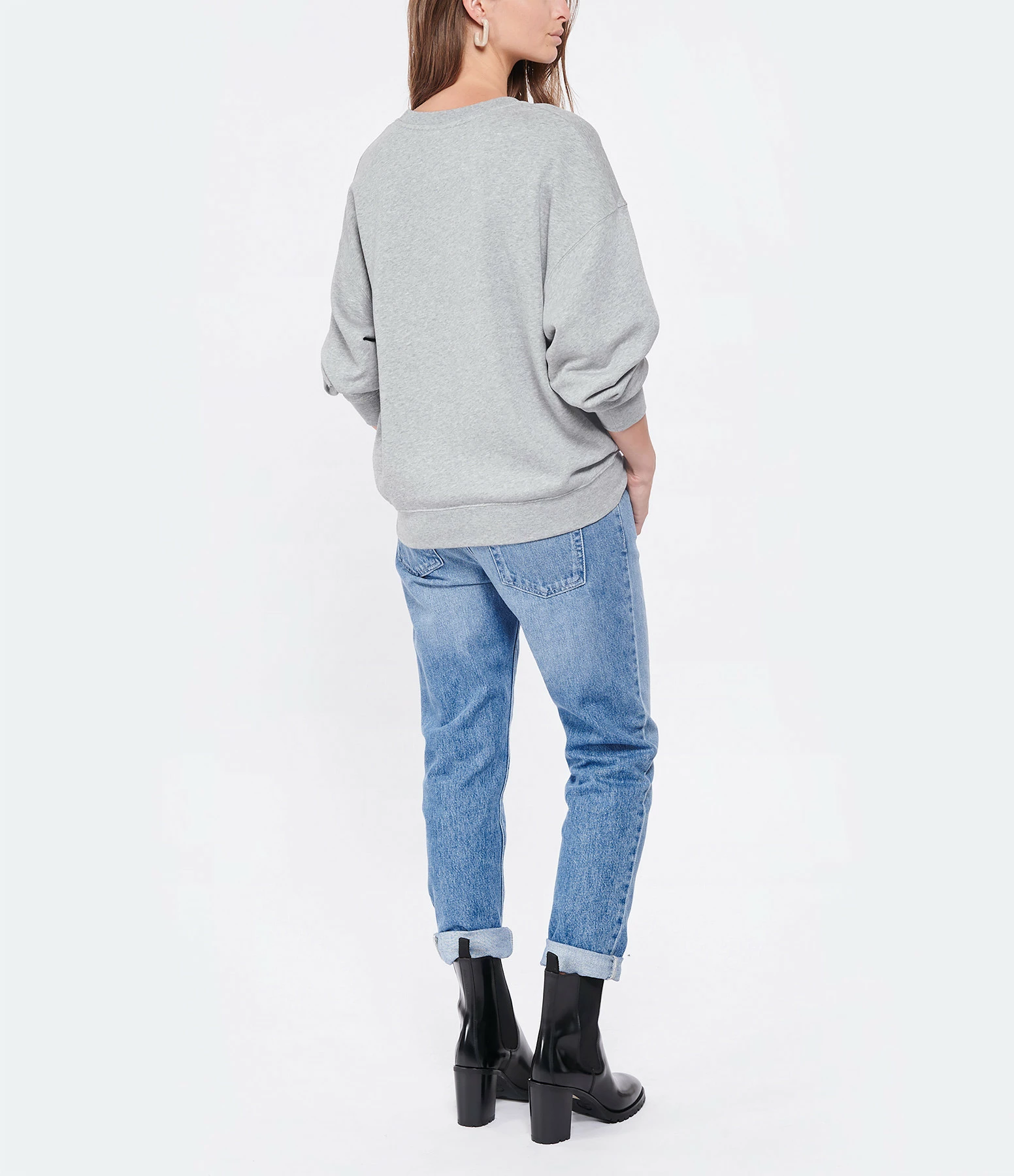 SEE BY CHLOE Sweatshirt Coton Gris 7 SEE BY CHLOE Sweatshirt Coton Gris – Image 5