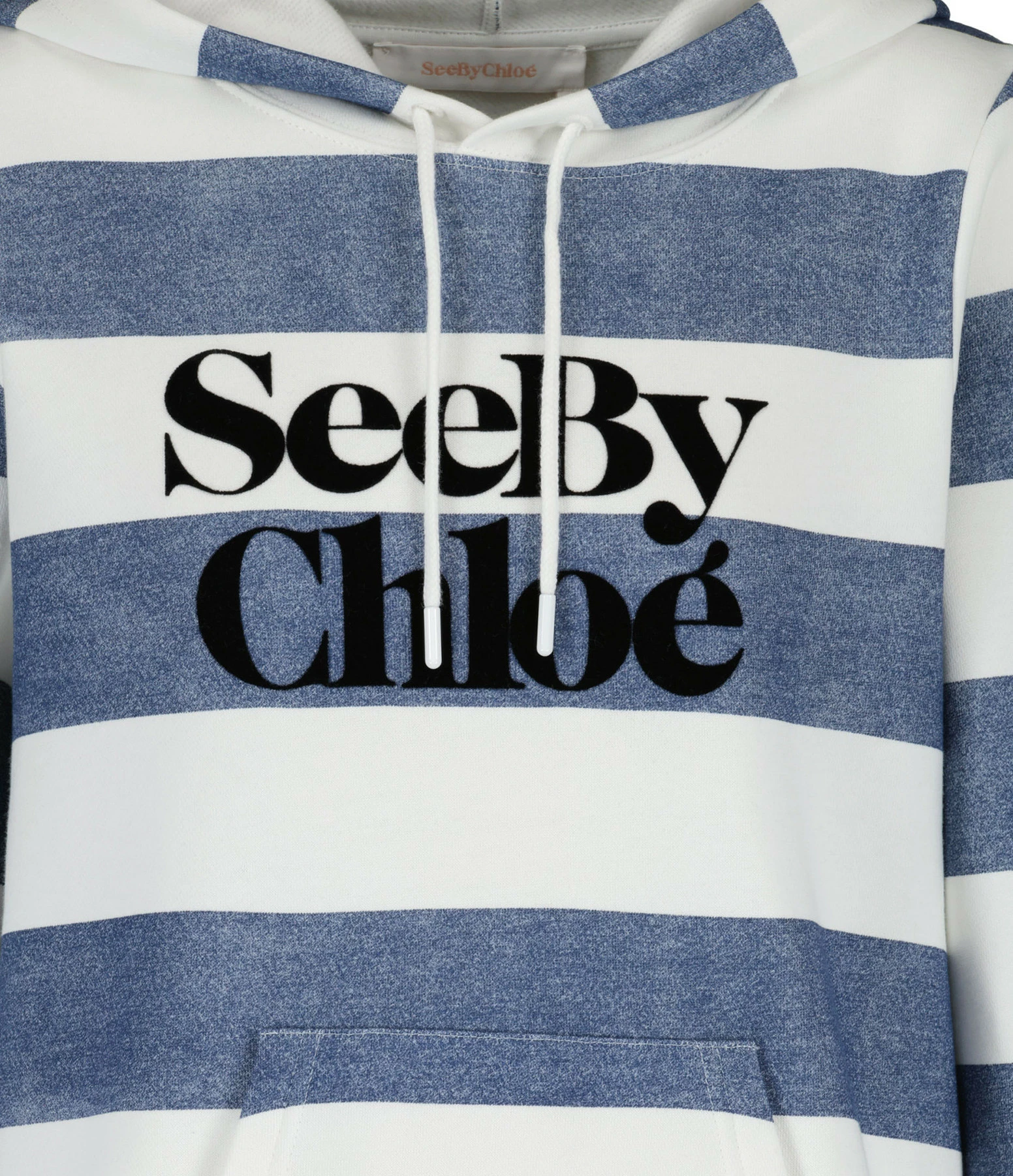 SEE BY CHLOE Sweatshirt Rayures Coton Bleu 4 SEE BY CHLOE Sweatshirt Rayures Coton Bleu – Image 2