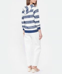 SEE BY CHLOE Sweatshirt Rayures Coton Bleu 13 SEE BY CHLOE Sweatshirt Rayures Coton Bleu -Boutique MAJESTIC FILATURES unnamed file 1779