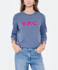 A.P.C. Sweatshirt Viva Neon Coton Marine -Boutique MAJESTIC FILATURES unnamed file 1784