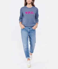 A.P.C. Sweatshirt Viva Neon Coton Marine -Boutique MAJESTIC FILATURES unnamed file 1785