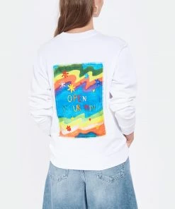 MIRA MIKATI Sweatshirt Open Your Heart Coton Blanc -Boutique MAJESTIC FILATURES unnamed file 1789