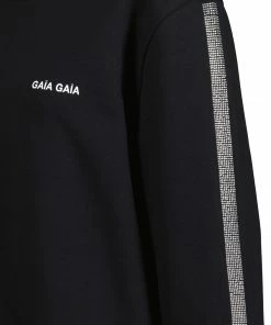 GAÏA GAÏA Sweatshirt Oversized Crystal Coton Noir Strass -Boutique MAJESTIC FILATURES unnamed file 1795