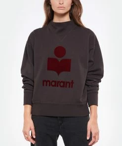 ISABEL MARANT ÉTOILE Sweatshirt Moby Coton Organique Noir Délavé -Boutique MAJESTIC FILATURES unnamed file 1801