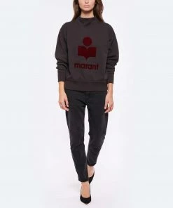 ISABEL MARANT ÉTOILE Sweatshirt Moby Coton Organique Noir Délavé -Boutique MAJESTIC FILATURES unnamed file 1802