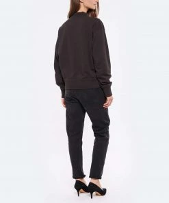 ISABEL MARANT ÉTOILE Sweatshirt Moby Coton Organique Noir Délavé -Boutique MAJESTIC FILATURES unnamed file 1803