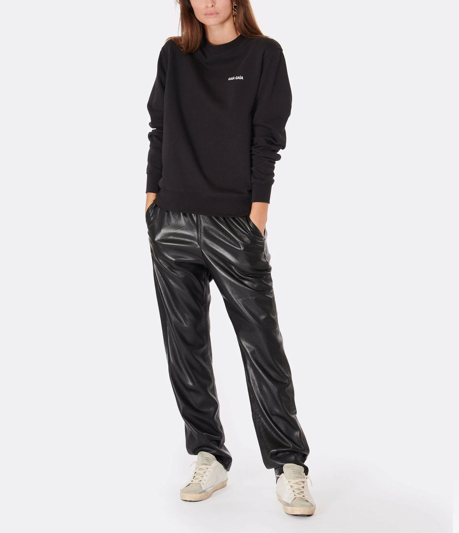 GAÏA GAÏA Sweatshirt Thalia Loose Fit Coton Noir 6 GAÏA GAÏA Sweatshirt Thalia Loose Fit Coton Noir – Image 4