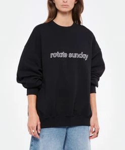 ROTATE Sweatshirt Iris Coton Noir -Boutique MAJESTIC FILATURES unnamed file 1816