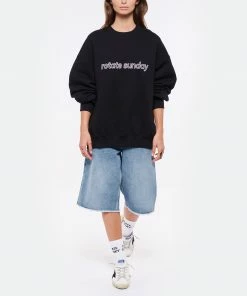 ROTATE Sweatshirt Iris Coton Noir -Boutique MAJESTIC FILATURES unnamed file 1817