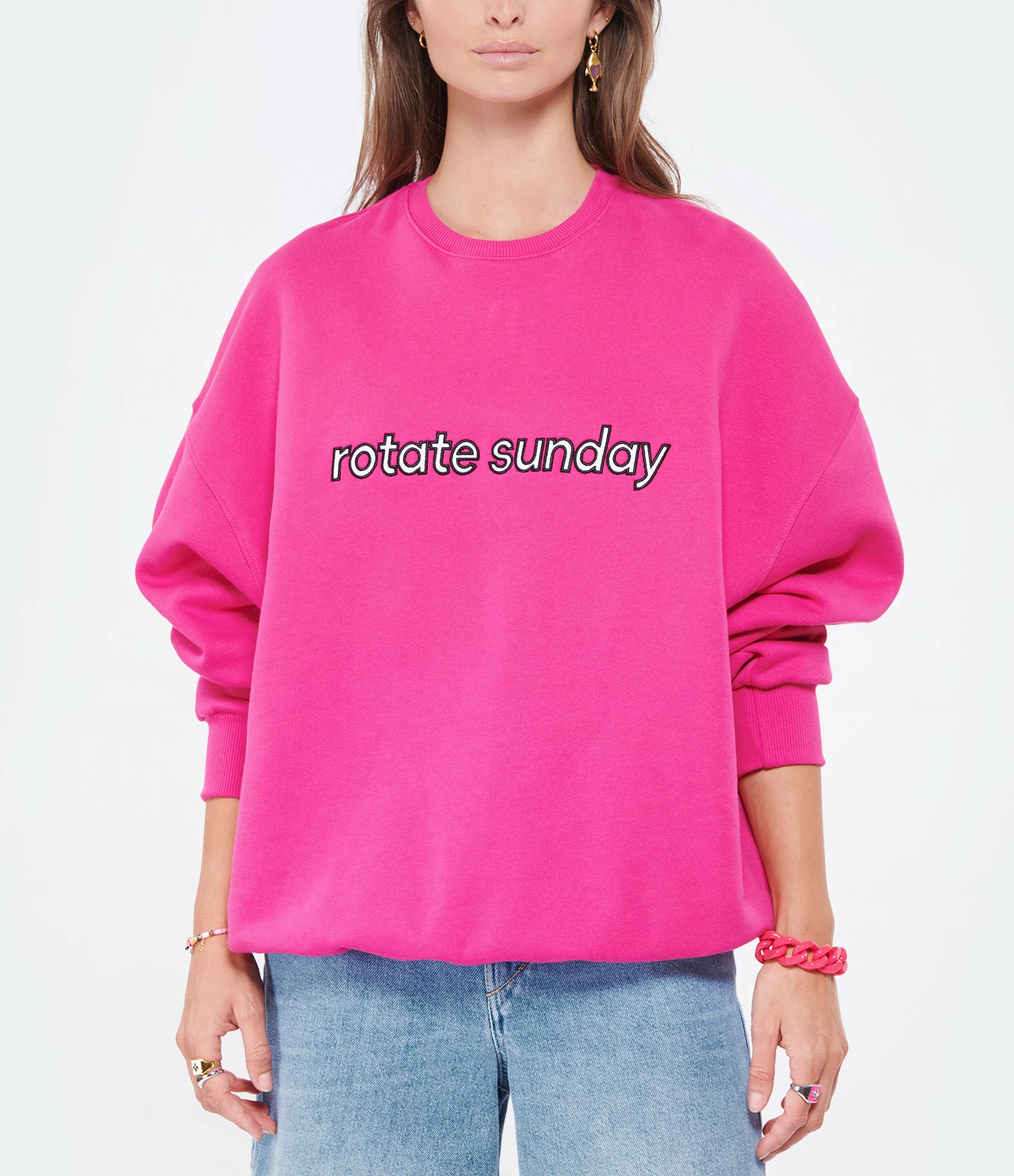 ROTATE Sweatshirt Iris Coton Fuchsia 5 ROTATE Sweatshirt Iris Coton Fuchsia – Image 3
