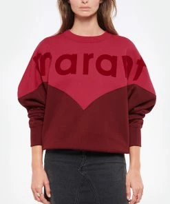 ISABEL MARANT ÉTOILE Sweatshirt Houston Coton Bordeaux -Boutique MAJESTIC FILATURES unnamed file 1825