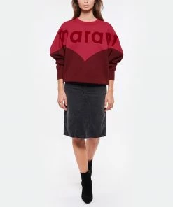 ISABEL MARANT ÉTOILE Sweatshirt Houston Coton Bordeaux -Boutique MAJESTIC FILATURES unnamed file 1826