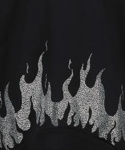 GAÏA GAÏA Sweatshirt Sanyo Oversized Puff Sleeve Coton Noir Strass -Boutique MAJESTIC FILATURES unnamed file 1829