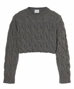 HALFBOY Pull Crew Cable Laine Gris