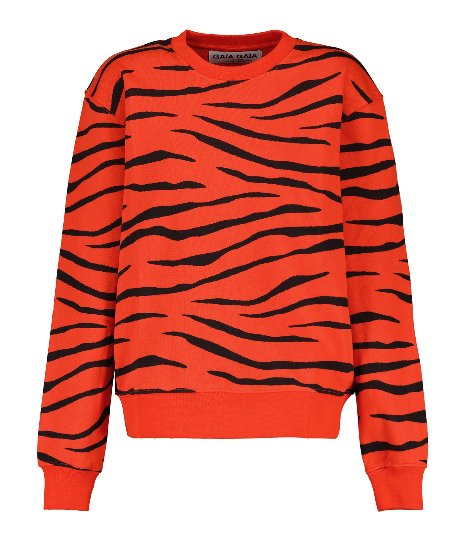 GAÏA GAÏA Sweatshirt Loose Thalia Zebra Rouge Cayenne 3 GAÏA GAÏA Sweatshirt Loose Thalia Zebra Rouge Cayenne