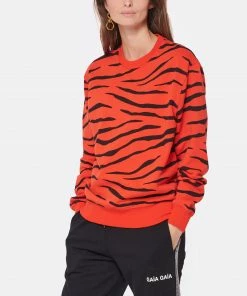 GAÏA GAÏA Sweatshirt Loose Thalia Zebra Rouge Cayenne 9 GAÏA GAÏA Sweatshirt Loose Thalia Zebra Rouge Cayenne -Boutique MAJESTIC FILATURES unnamed file 1845