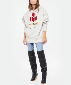 ISABEL MARANT ÉTOILE Sweatshirt Mansel Coton Écru, Capsule Color Playground -Boutique MAJESTIC FILATURES unnamed file 1851